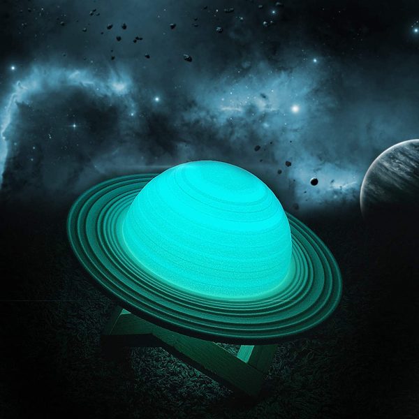 Lámpara Saturno  15 cm de 7 colores táctil 48