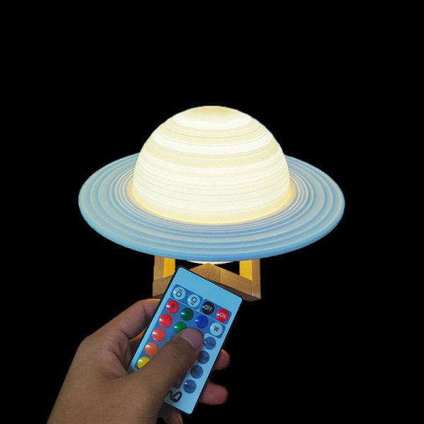 Lámpara Saturno 15 cm – 16 Colores Control Remoto 36