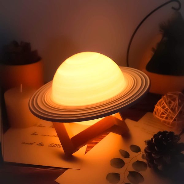 Lámpara Saturno  15 cm de 7 colores táctil 32