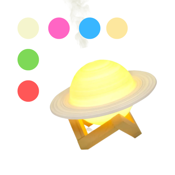Lámpara Saturno  15 cm de 7 colores táctil 42