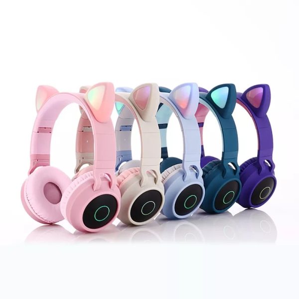 Audífonos con orejas de Gato Bluetooth 30