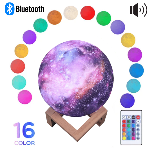 Lámpara Galaxia 18 cm con Parlante Bluetooth 42