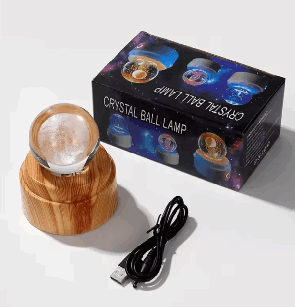 Bola de Cristal Stitch Giratoria base dorada - Imagen 2